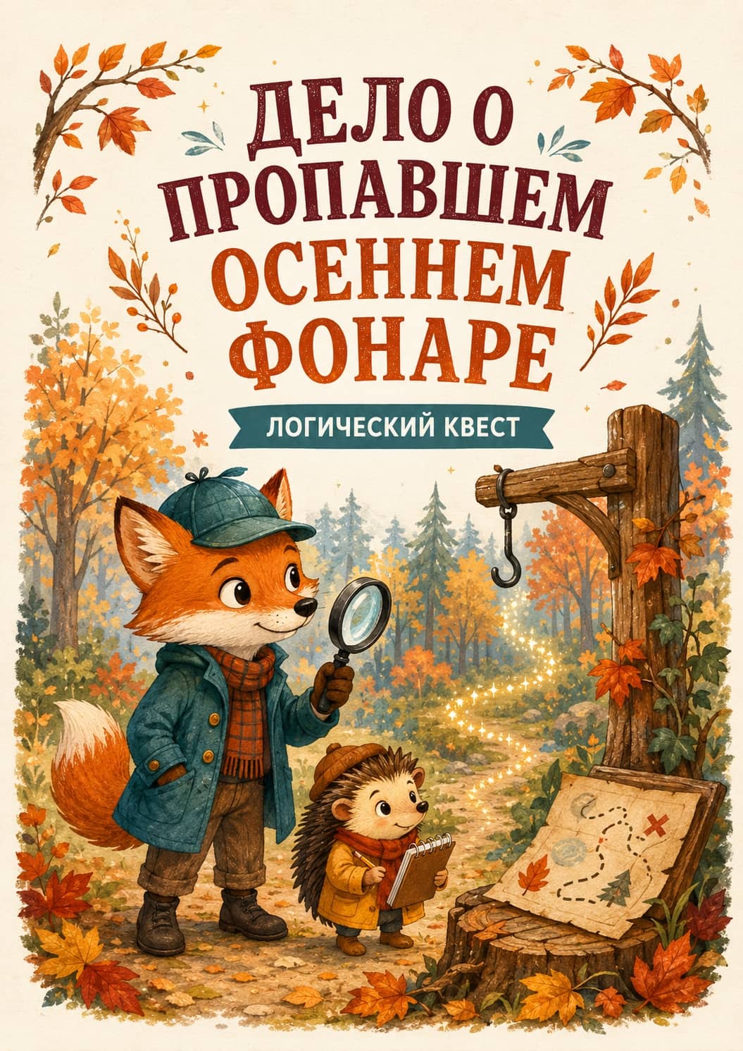 Материал «🦊🍁 Дело о пропавшем осеннем фонаре — увлекательный логический квест для детей!»