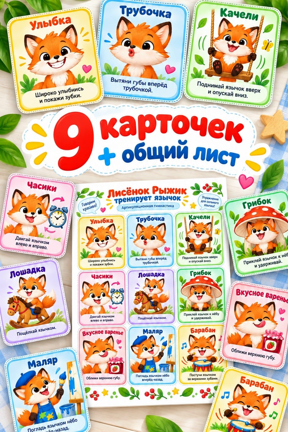 🦊 Артикуляционная гимнастика с лисёнком Рыжиком